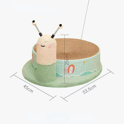 Katzenbett mit Kratzbrett, Schnecke und Planet, langlebig umweltfreundliches Material, lustiger Katzenstock Unterhaltung