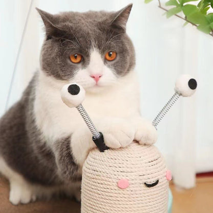 Katzenbett mit Kratzbrett, Schnecke und Planet, langlebig umweltfreundliches Material, lustiger Katzenstock Unterhaltung