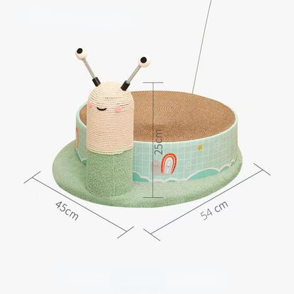 Katzenbett mit Kratzbrett, Schnecke und Planet, langlebig umweltfreundliches Material, lustiger Katzenstock Unterhaltung
