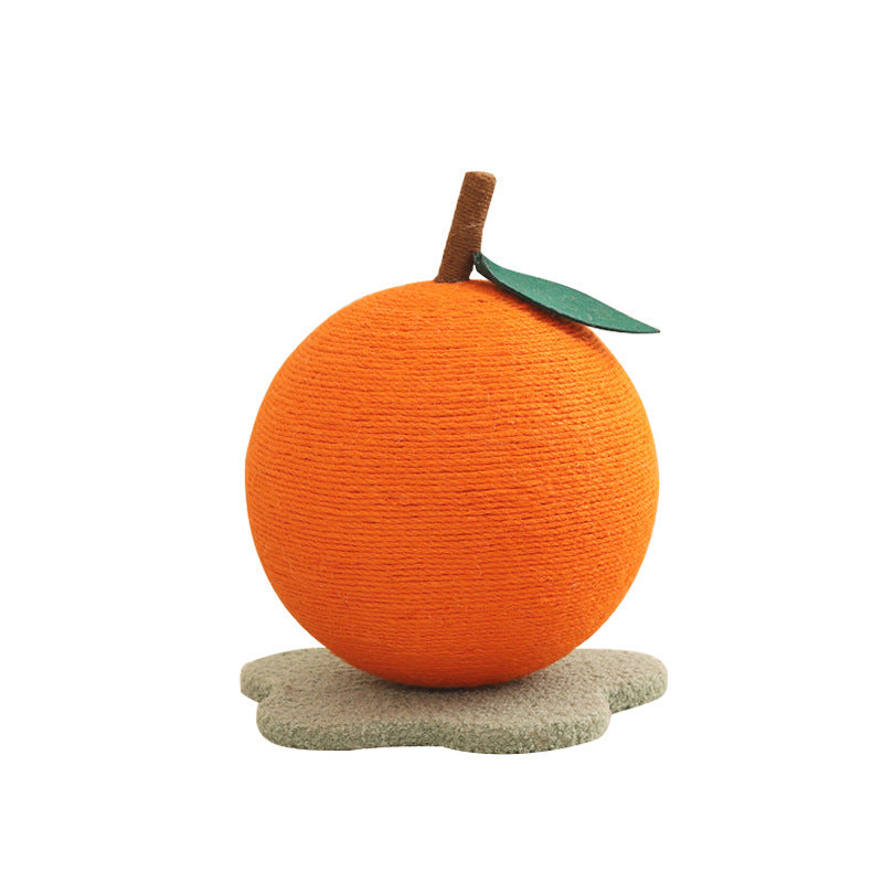 Kratzbrett für Katzen, Sisal-Kratzbrett in Orange-Form, niedlich und spielerisch, ideal zum Schärfen der Krallen und Anziehen der Aufmerksamkeit Ihrer Katze