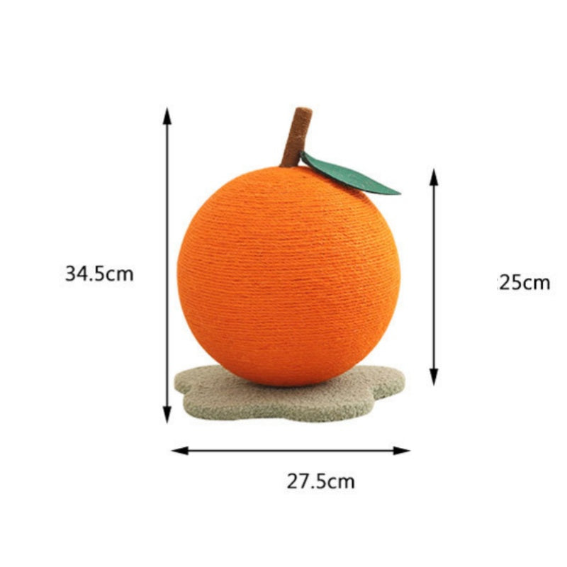 Kratzbrett für Katzen, Sisal-Kratzbrett in Orange-Form, niedlich und spielerisch, ideal zum Schärfen der Krallen und Anziehen der Aufmerksamkeit Ihrer Katze