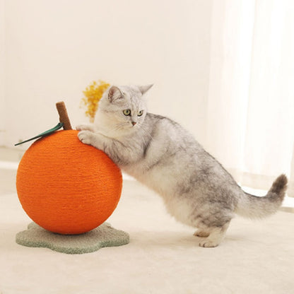 Kratzbrett für Katzen, Sisal-Kratzbrett in Orange-Form, niedlich und spielerisch, ideal zum Schärfen der Krallen und Anziehen der Aufmerksamkeit Ihrer Katze