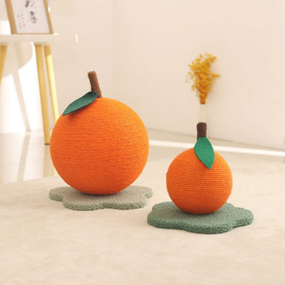 Kratzbrett für Katzen, Sisal-Kratzbrett in Orange-Form, niedlich und spielerisch, ideal zum Schärfen der Krallen und Anziehen der Aufmerksamkeit Ihrer Katze