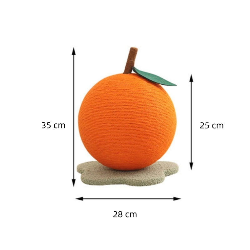 Kratzbrett für Katzen, Sisal Kratzbrett in Orange Form, niedlich und spielerisch, ideal zum Schärfen der Krallen und Anziehen der Aufmerksamkeit Ihrer Katze