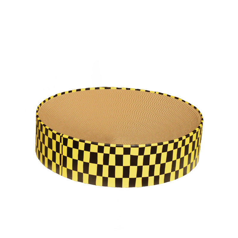 Kratzpappe Katze, Kratzmatte, elegantem Schachbrettmuster, robustem Wellpappe, zum Kratzen & Dehnen