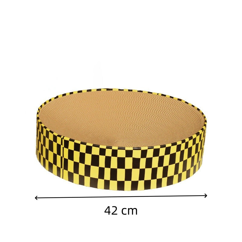 Kratzpappe Katze, Kratzmatte, elegantem Schachbrettmuster, robustem Wellpappe, zum Kratzen & Dehnen