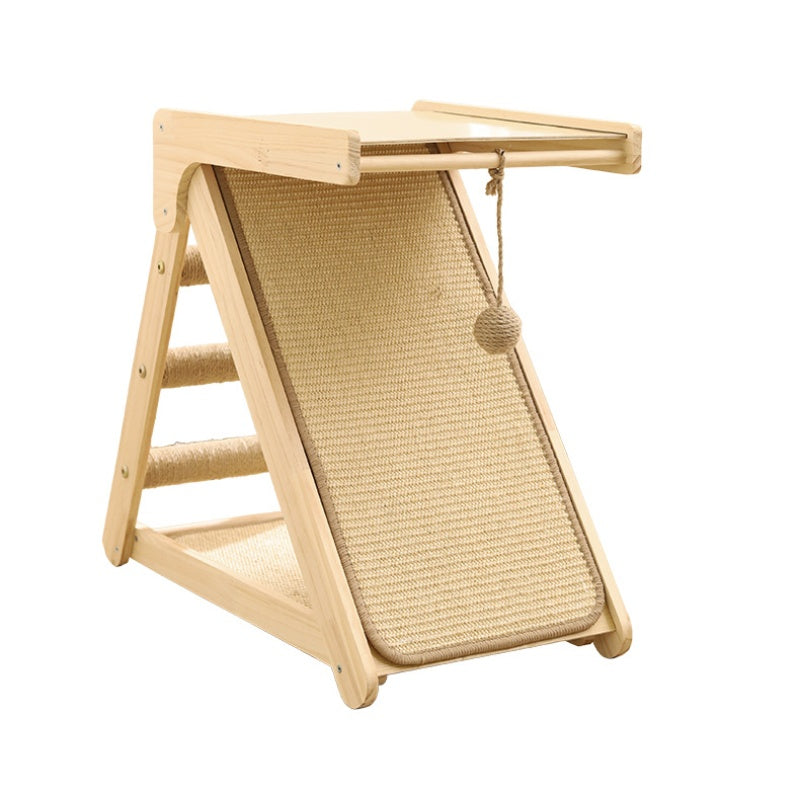 Katzen Kratzpappe, Dreiecksspielzeug, Wellpappe für Katzen, Sisalball zur Krallenpflege & Unterhaltung