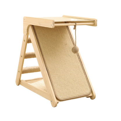 Katzen Kratzpappe, Dreiecksspielzeug, Wellpappe für Katzen, Sisalball zur Krallenpflege & Unterhaltung