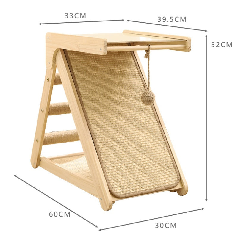 Katzen Kratzpappe, Dreiecksspielzeug, Wellpappe für Katzen, Sisalball zur Krallenpflege & Unterhaltung