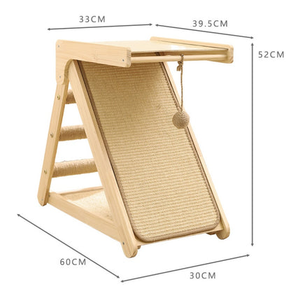Katzen Kratzpappe, Dreiecksspielzeug, Wellpappe für Katzen, Sisalball zur Krallenpflege & Unterhaltung