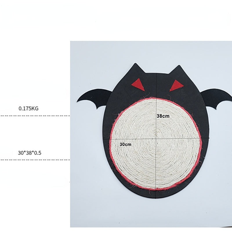 Kratzbrett Katze, Kreatives Halloween-Fledermausform Kratzbrett, langlebig Sisal & Ideal zum Kratzen für Ihre Katze