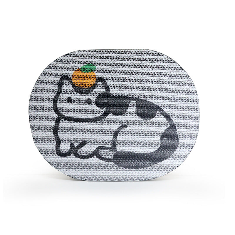 Kratzbrett Katzensform, Katzenmuster Katzenkratzbrett für Wände, Wellpappe Verschleißfest & kratzfest, 45x35x2 cm