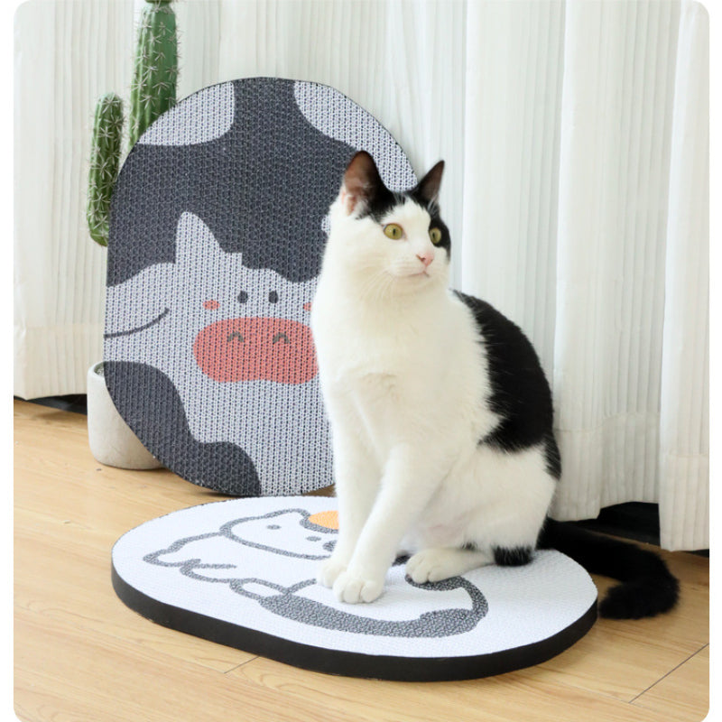 Kratzbrett Katzensform, Katzenmuster Katzenkratzbrett für Wände, Wellpappe Verschleißfest & kratzfest, 45x35x2 cm