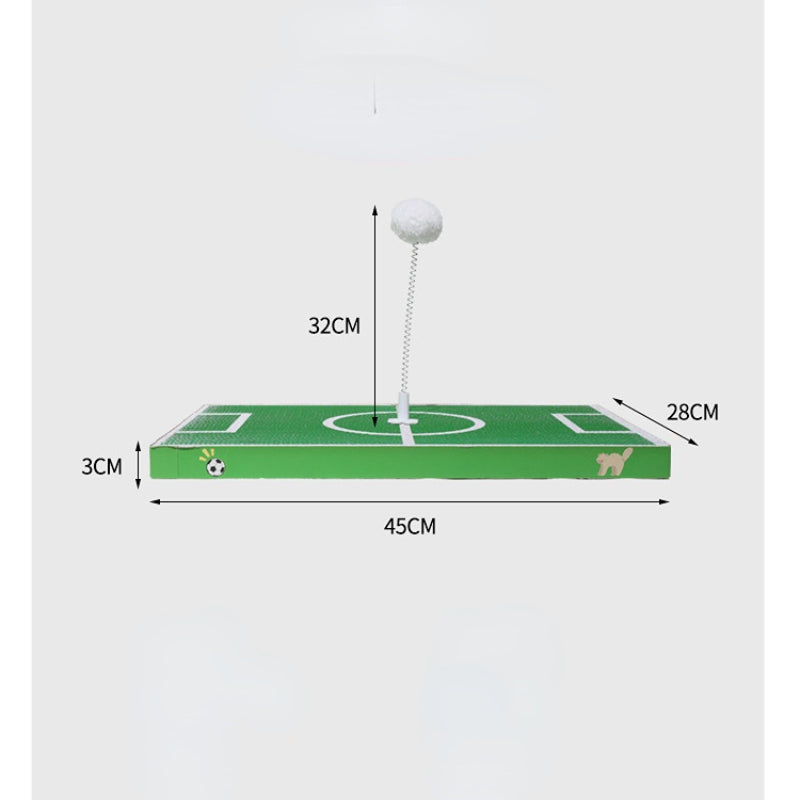 Kratzbrett Katze, Fußballplatz Katzenkratzbrett mit Selbstspielball, langlebig, Umweltfreundlich, für Spiel und Entspannung
