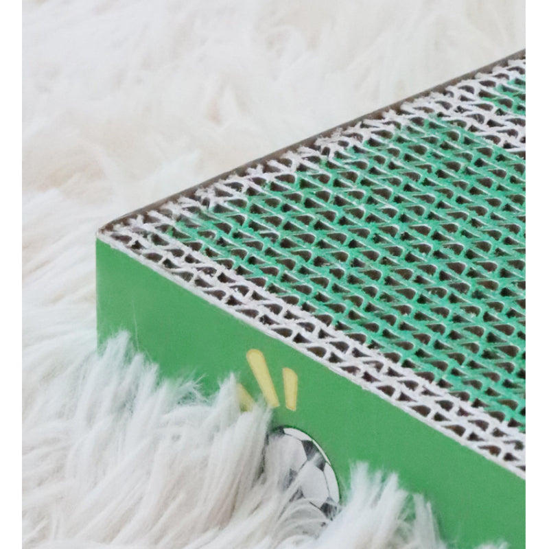 Kratzbrett Katze, Fußballplatz Katzenkratzbrett mit Selbstspielball, langlebig, Umweltfreundlich, für Spiel und Entspannung