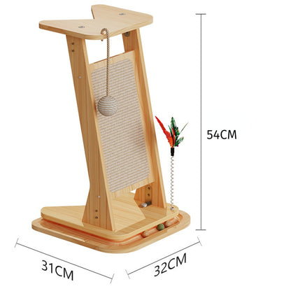 Kratzbrett Katze, Ecke Holz Stehendes Sisal Katzenkratzbrett für Schützen Sie Ihre Möbel, Zwei Stile verfügbar, Katze Viel Spaß