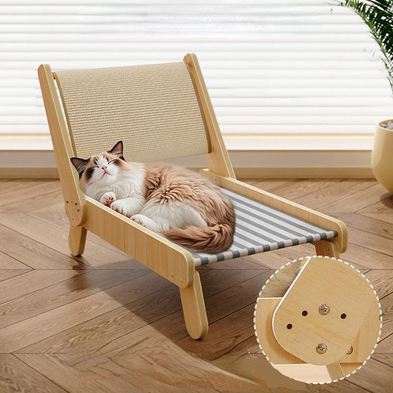 Katzenbett, Verstellbare Sisal-Katzenliege, Atmungsaktive Hängematte, Kratzmöbel Katze, 52x32x39 cm, Spielen & Schlafen