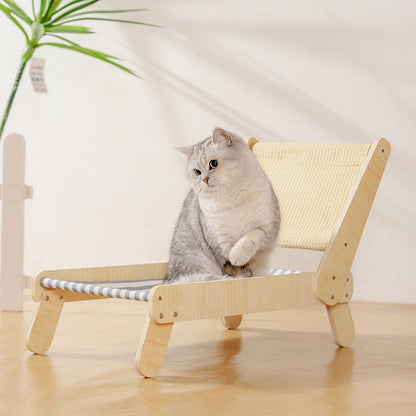 Katzenbett, Verstellbare Sisal-Katzenliege, Atmungsaktive Hängematte, Kratzmöbel Katze, 52x32x39 cm, Spielen & Schlafen