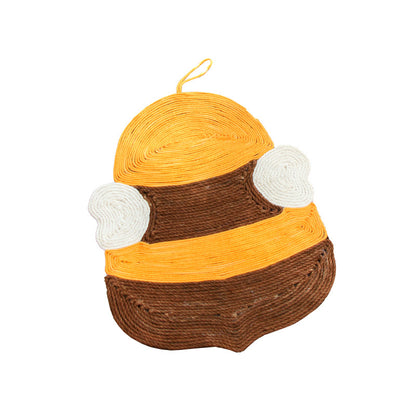 Kratzbrett Katze, hübschen Bienen & Pandahintern Muster Sisal Kratzmatte, Kann aufgehängt werden, Ideal für Entspannung