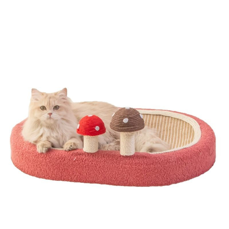 Katzenbett, Sisal Kratzbrett, Pilz-Sisal-Kratzspielzeug, Verschleißfest & Langlebig, für Große Katzen, Drei Farben erhältlich