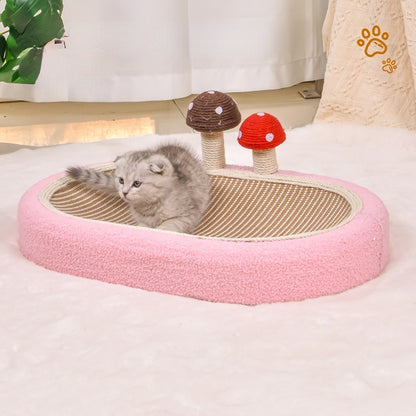 Katzenbett, Sisal Kratzbrett, Pilz-Sisal-Kratzspielzeug, Verschleißfest & Langlebig, für Große Katzen, Drei Farben erhältlich