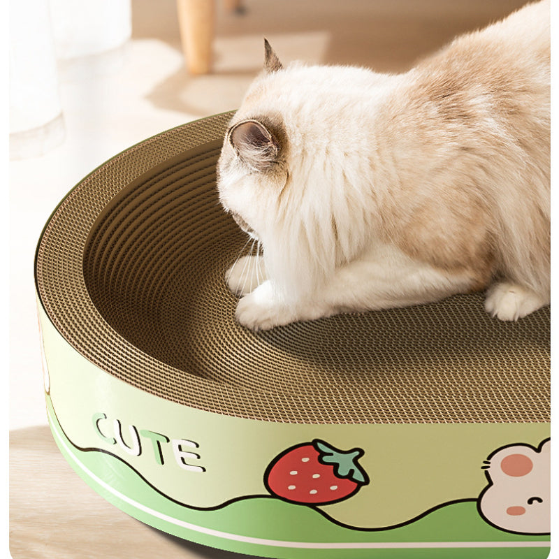 Katzenbett, Stabil & langlebig Kratzbrett, süßem Hasenmotiv  für entspannte Katzenmomente, Maximale Kapazität - 15 kg Katze