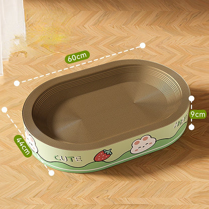 Katzenbett, Stabil & langlebig Kratzbrett, süßem Hasenmotiv  für entspannte Katzenmomente, Maximale Kapazität - 15 kg Katze