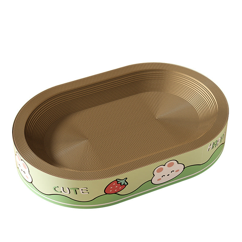 Katzenbett, Stabil & langlebig Kratzbrett, süßem Hasenmotiv  für entspannte Katzenmomente, Maximale Kapazität - 15 kg Katze