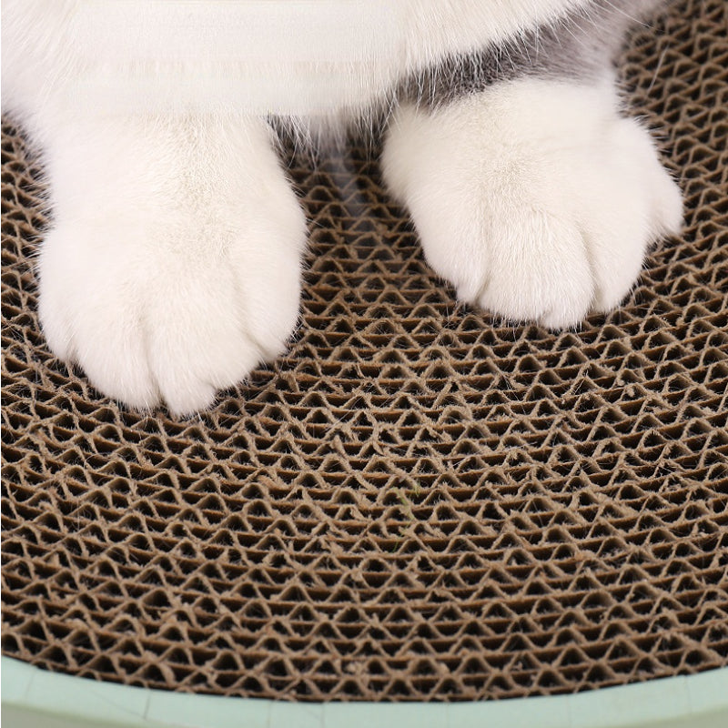 Katzenbett, Kaktusmuster kratzbrett katze in Grün & Rosa aus Wellpappen, für Katzen bis 10 kg,  zum Kratzen und Entspannen