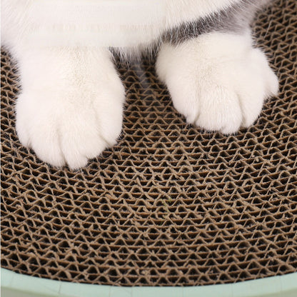 Katzenbett, Kaktusmuster kratzbrett katze in Grün & Rosa aus Wellpappen, für Katzen bis 10 kg,  zum Kratzen und Entspannen