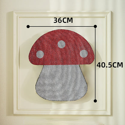 Kratzbrett für Katzen, roten Pilz Paste Wand Design, Dehnbar Kratzen, Kratzmatte aus Wellenpappe, Kratzsicher & langlebig