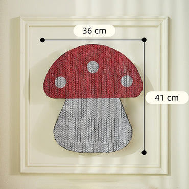 Kratzbrett für Katzen, roten Pilz Paste Wand Design, Dehnbar Kratzen, Kratzmatte aus Wellenpappe, Kratzsicher & langlebig