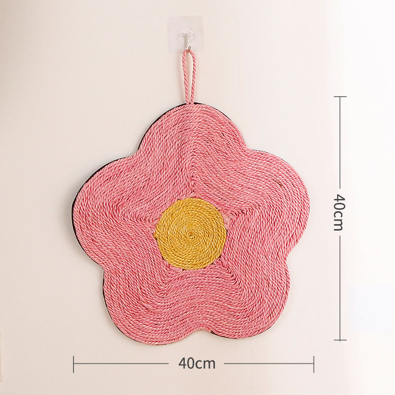 Katzen Kratzpappe, Kratzmatte in Blumenform, Kratzbrett aus Sisal, zur Beschäftigung & Krallenpflege