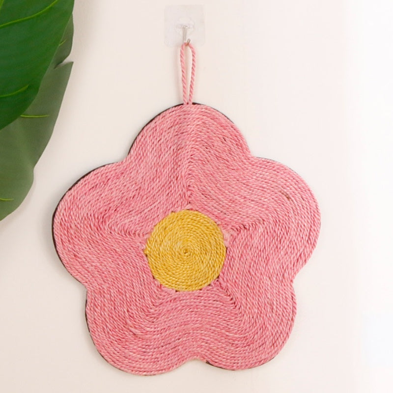 Katzen Kratzpappe, Kratzmatte in Blumenform, Kratzbrett aus Sisal, zur Beschäftigung & Krallenpflege