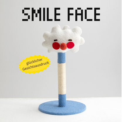 Moderne Kratzbäume, Lustige Kratzsäulen aus Sisal mit vier verschiedenen Emotions-Designs, Krallenpflege und Spielspaß