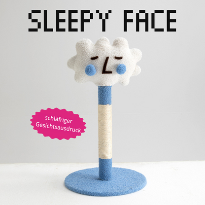 Moderne Kratzbäume, Lustige Kratzsäulen aus Sisal mit vier verschiedenen Emotions-Designs, Krallenpflege und Spielspaß