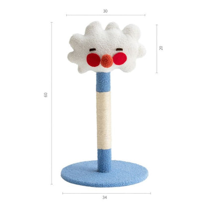 Moderne Kratzbäume, Lustige Kratzsäulen aus Sisal mit vier verschiedenen Emotions-Designs, Krallenpflege und Spielspaß