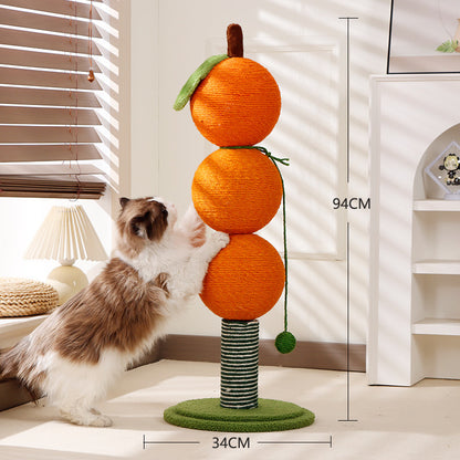 Sisal Kratzbaum für Katzen, Cartoon-Baumdesign, ideal für den Innenbereich, stabiler und dicker Boden, bunte Farben
