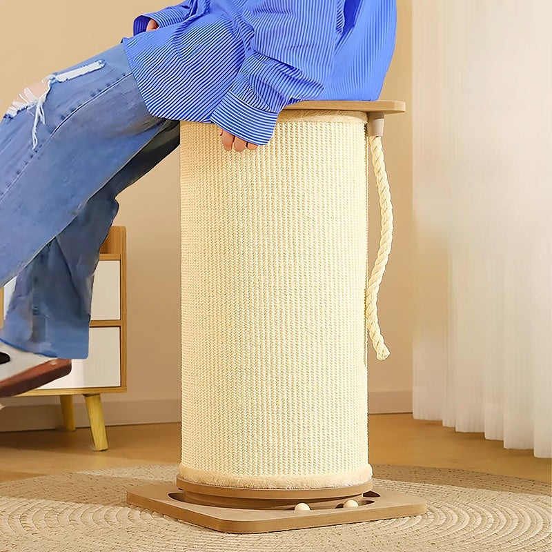 Kratzbaum groß, stabilen Sisal-Säulen Katzenbaum XL, ideal für große Katzen, Spielzeug mit Ball, sicher & langlebig