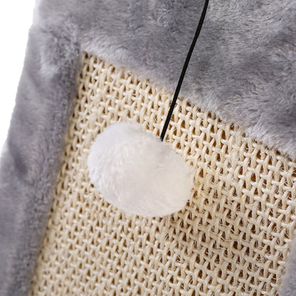 Kratzbaum Modern, Plüschmaterial Katzenbaum Dreieck, platzsparend & stylisch, zwei Größen für aktive Katzen