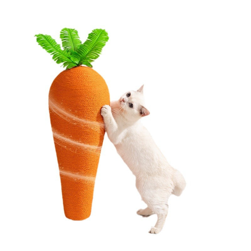 Stabil Kratzbaum für Katzen Karottenform mit eng gewickeltem Sisal, kratzfest und langlebig, ideal für Zuhause