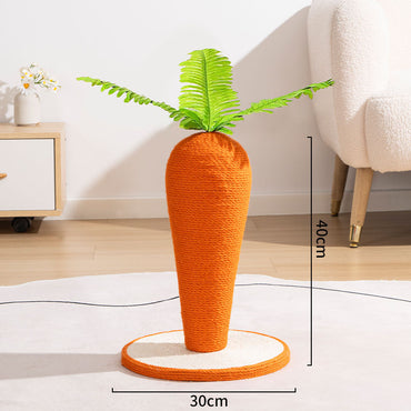 Stabil Kratzbaum für Katzen Karottenform mit eng gewickeltem Sisal, kratzfest und langlebig, ideal für Zuhause