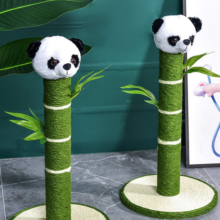 Kratzbaum für Spiel und Entspannung, Panda und Bambus Themen Kratzbaum, Katzenkratzmöbel aus Sisal, Einfache Montage