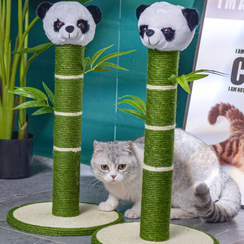 Kratzbaum für Spiel und Entspannung, Panda und Bambus Themen Kratzbaum, Katzenkratzmöbel aus Sisal, Einfache Montage