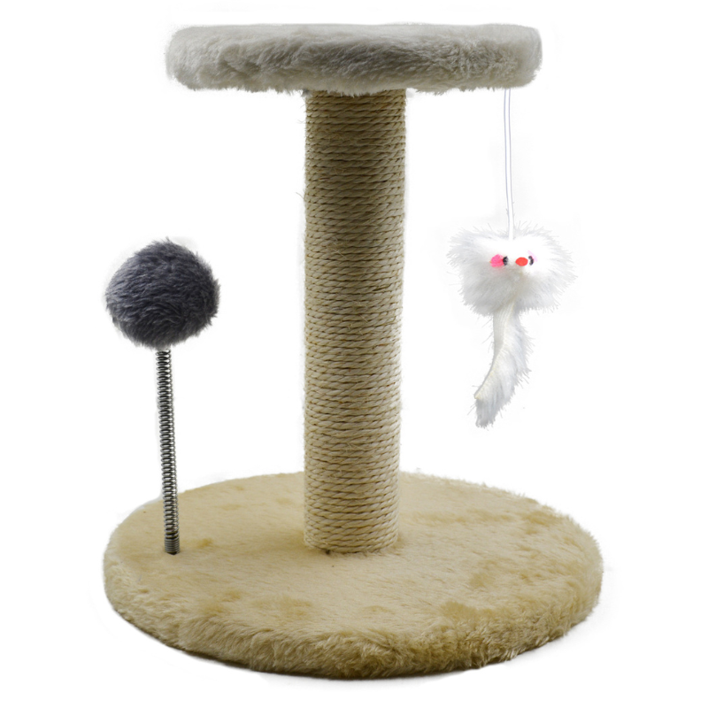 Pawsometime Kratzbaum Mini, Katzenkratzsäule aus Sisal, Stabiler Kratzbaum für kleine Katzen, Qualitätsgarantie