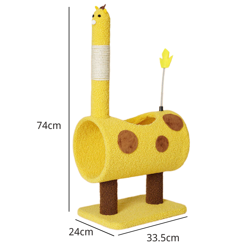 Kratzbaum außergewöhnlich im Tierdesign, Multifunktionale Katzen Spielstruktur, Katzenspielzeug für das Kratzen und Klettern