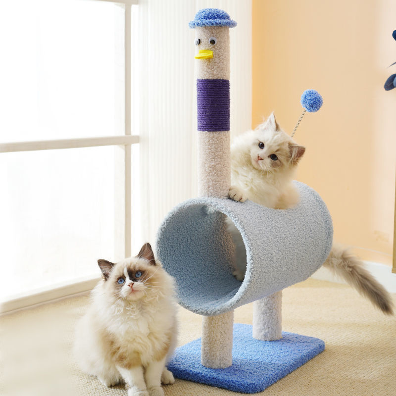 Kratzbaum außergewöhnlich im Tierdesign, Multifunktionale Katzen Spielstruktur, Katzenspielzeug für das Kratzen und Klettern