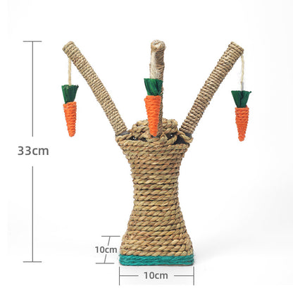 Kleine Kratzbaum, Baumstamm Kratzsäule für Katzen, Kratzspielzeug für Katzen im Innenbereich, Naturfreundliches Material