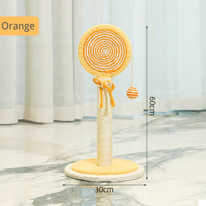 Kratzbaum Moderner Design, Lollipop Katzenkratzer, Sisal-Kordel, Befriedigt das Kratzbedürfnis Ihrer Katze