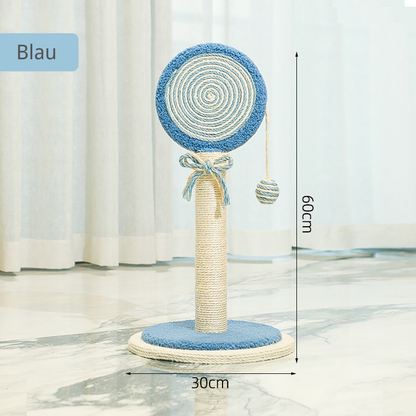 Kratzbaum Moderner Design, Lollipop Katzenkratzer, Sisal-Kordel, Befriedigt das Kratzbedürfnis Ihrer Katze
